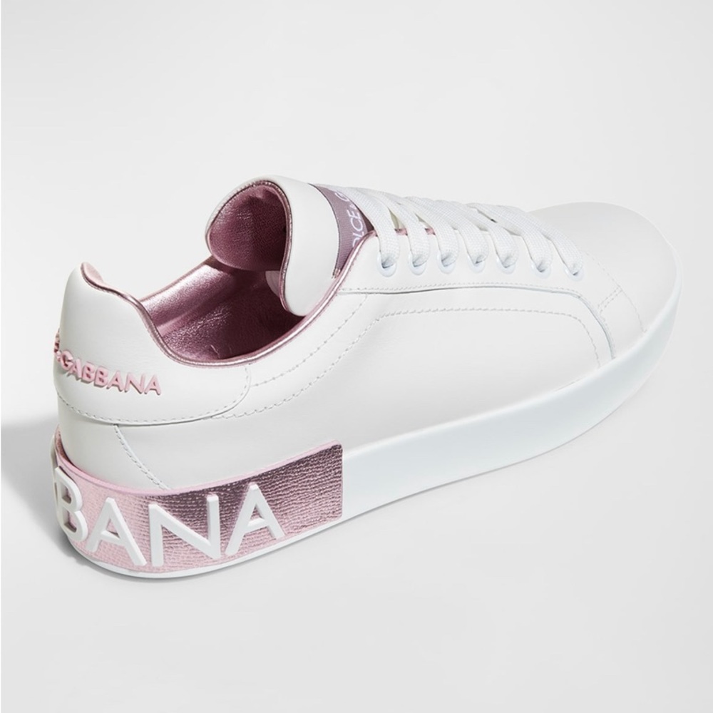 Dolce & Gabbana Portofino bicolor logo low top sneakers